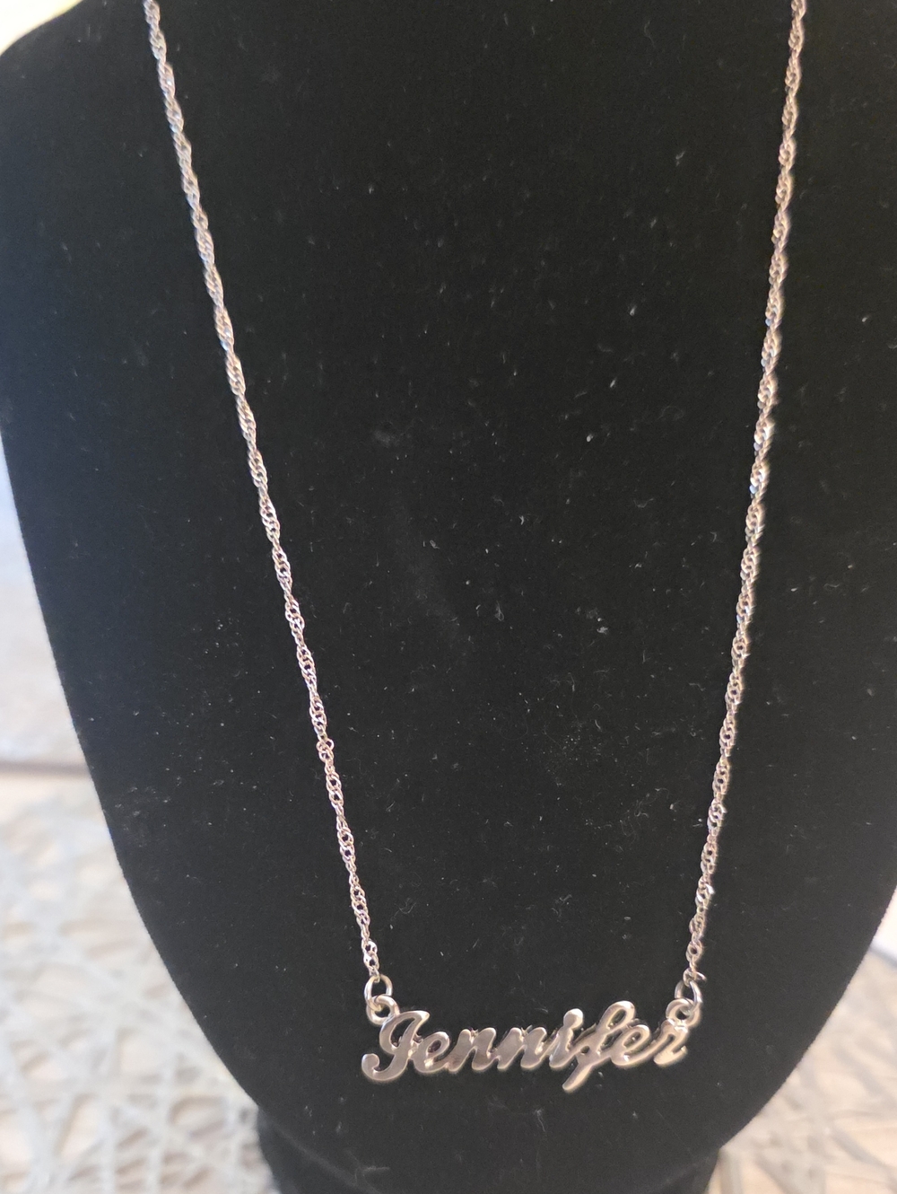 Jenni Silver Jennifer Script Name Necklace